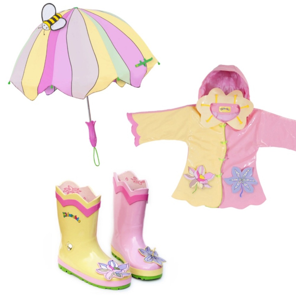 Kidorable Lotus Flower Rainwear Set 4T